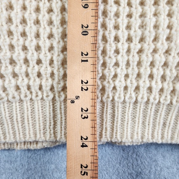 Gaeltarra For Austin Reed Chunky Knit Cardigan Button Men Size 40 Ivory New Wool - Picture 9 of 12